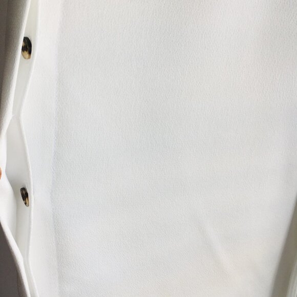 NWT Lafayette 148 Layla Plisse Pleated Sleeve Blouse Off-White Statement XL - Picture 10 of 16